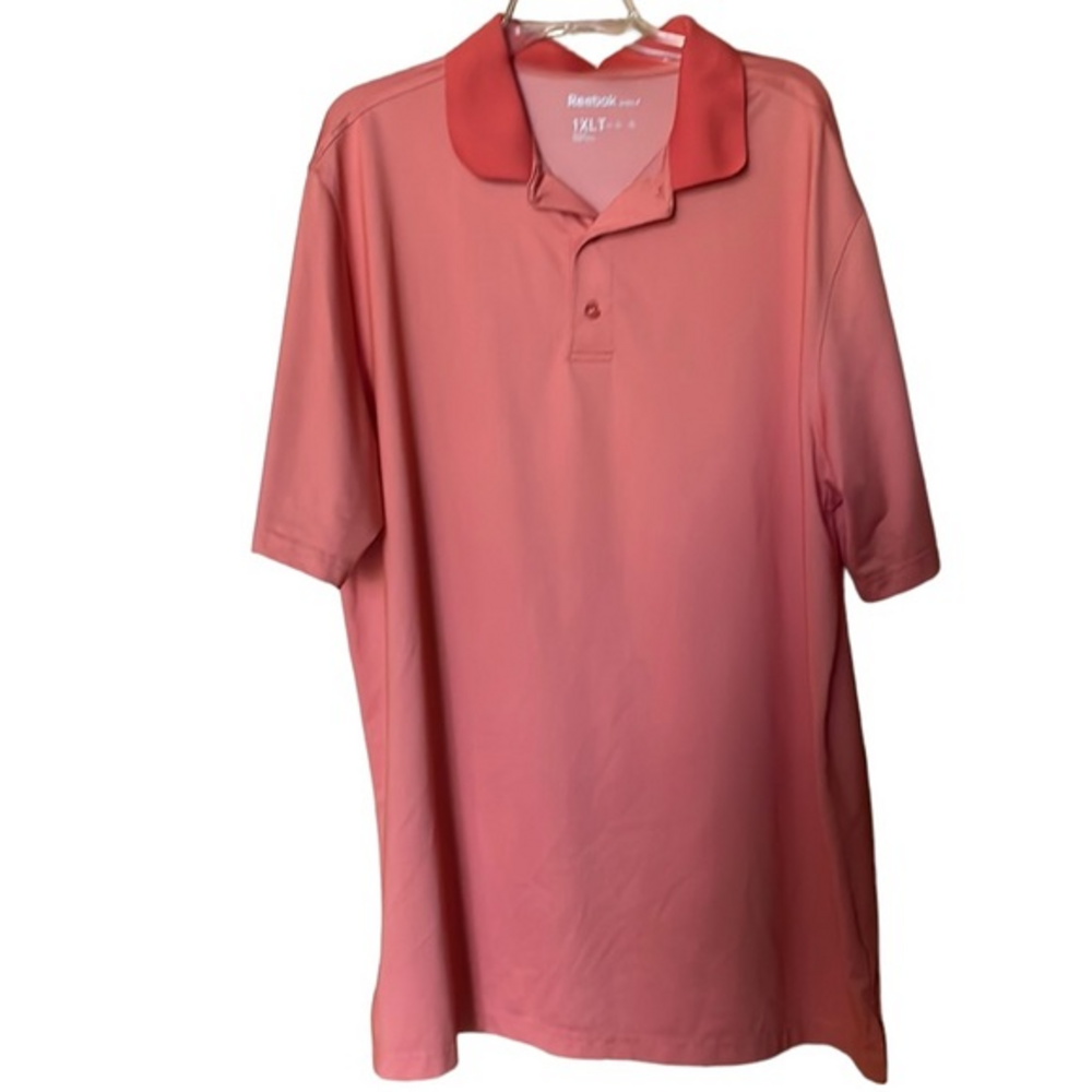Reebok Golf Polo‎ Shirt Mens Size 1XLT Coral Active Casual Preppy Vacation